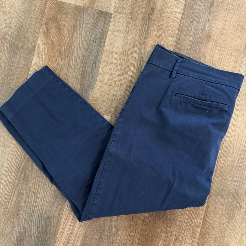 Worthington Navy Chinos - Tailored Flat-Front Style